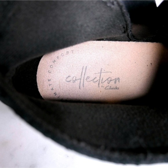 Clarks Collection Wmns Black Ankle Moto Strappy Boots Size 7.5 US Comfort Low - Picture 2 of 8